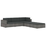 Sectional Corner Chair 1 pc with Cushions Poly Rattan Brown - Extra Image