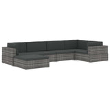 Sectional Corner Chair 1 pc with Cushions Poly Rattan Black - Extra Image