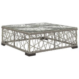 6 Piece Garden Lounge Set with Cushions Poly Rattan Grey