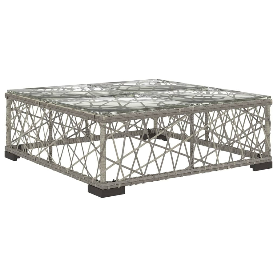 6 Piece Garden Lounge Set with Cushions Poly Rattan Grey