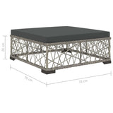 6 Piece Garden Lounge Set with Cushions Poly Rattan Grey