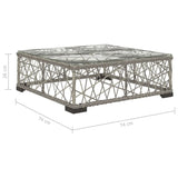 6 Piece Garden Lounge Set with Cushions Poly Rattan Grey - Extra Image