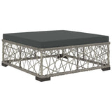 8 Piece Garden Lounge Set with Cushions Poly Rattan Grey