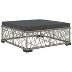 5 Piece Garden Lounge Set with Cushions Poly Rattan Grey