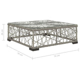 6 Piece Garden Lounge Set with Cushions Poly Rattan Grey - Extra Image