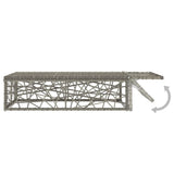2 Piece Garden Lounge Set with Cushions Poly Rattan Grey - Rear View