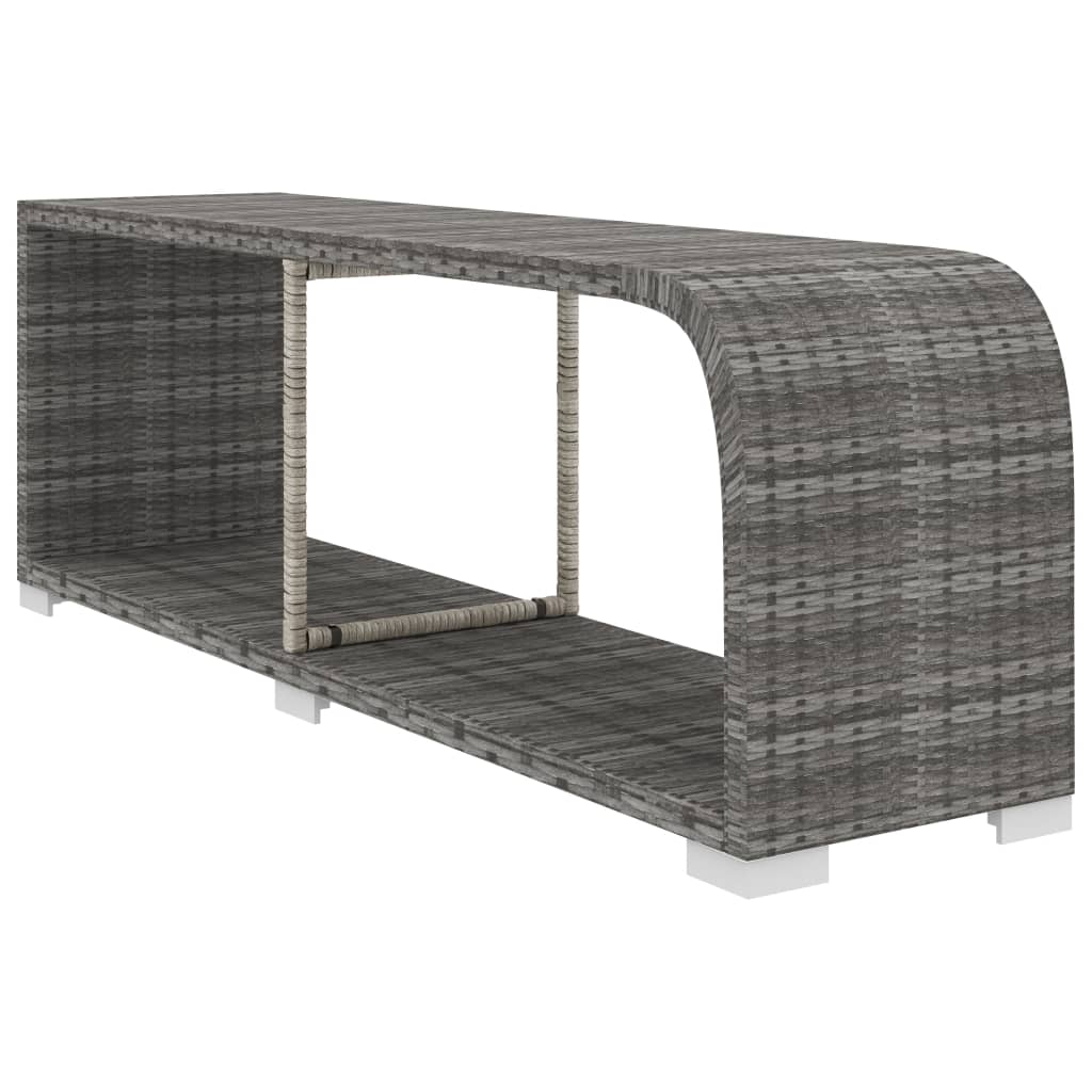 8 Piece Garden Lounge Set with Cushions Poly Rattan Grey