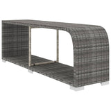 8 Piece Garden Lounge Set with Cushions Poly Rattan Grey - Close-Up Angle