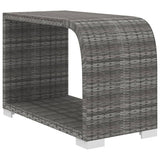 8 Piece Garden Lounge Set with Cushions Poly Rattan Grey