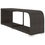 8 Piece Garden Lounge Set with Cushions Poly Rattan Black