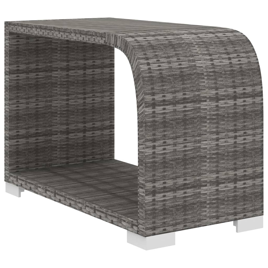11 Piece Garden Lounge Set with Cushions Poly Rattan Grey