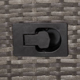 Reclining Garden Chairs 2 pcs with Cushions Poly Rattan Grey