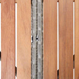 Garden Table Grey 115x74 cm Poly Rattan and Acacia Wood