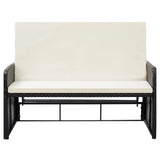 2 Piece Garden Lounge Set with Cushions Poly Rattan Black - Top-Down View