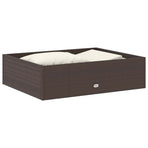 2 Piece Garden Lounge Set with Cushions Poly Rattan Brown