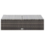 2 Piece Garden Lounge Set with Cushions Poly Rattan Grey