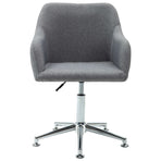 Swivel Dining Chairs 4 pcs Light Grey Fabric