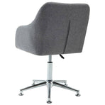 Swivel Dining Chairs 4 pcs Light Grey Fabric