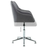 Swivel Dining Chairs 4 pcs Light Grey Fabric - Close-Up Angle