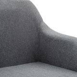 Swivel Dining Chairs 4 pcs Light Grey Fabric