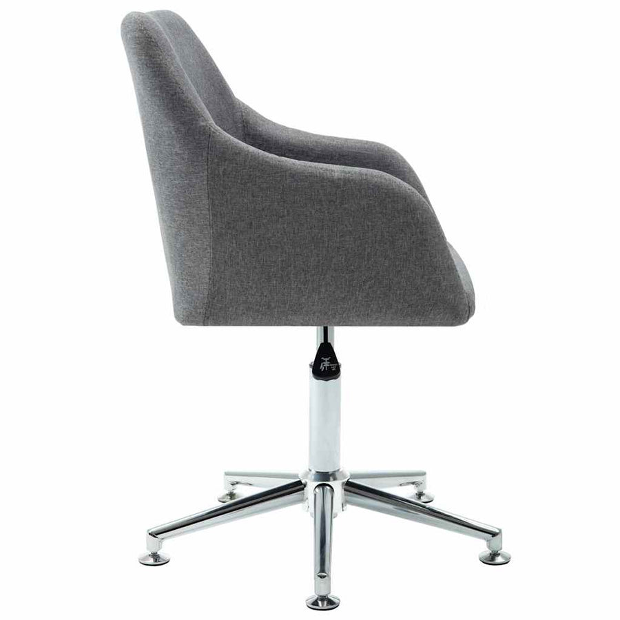 Swivel Dining Chairs 6 pcs Light Grey Fabric