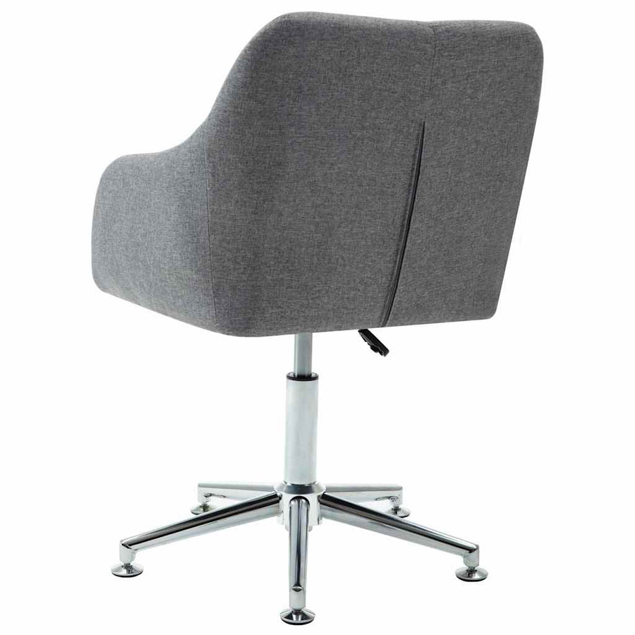Swivel Dining Chairs 6 pcs Light Grey Fabric