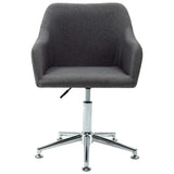 Swivel Dining Chairs 6 pcs Dark Grey Fabric - Top-Down View