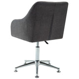 Swivel Dining Chairs 6 pcs Dark Grey Fabric