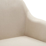 Swivel Dining Chairs 4 pcs Cream Fabric