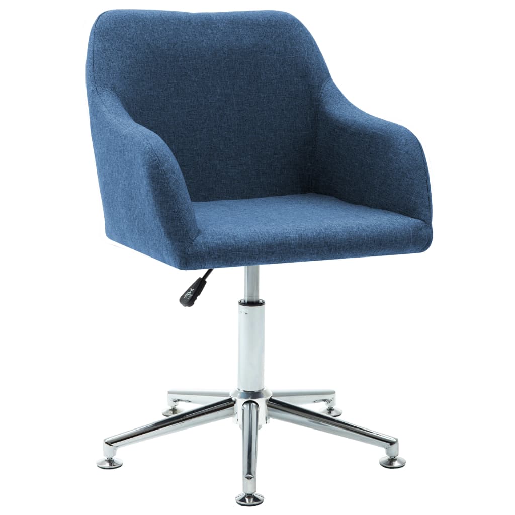 Swivel Dining Chairs 6 pcs Blue Fabric