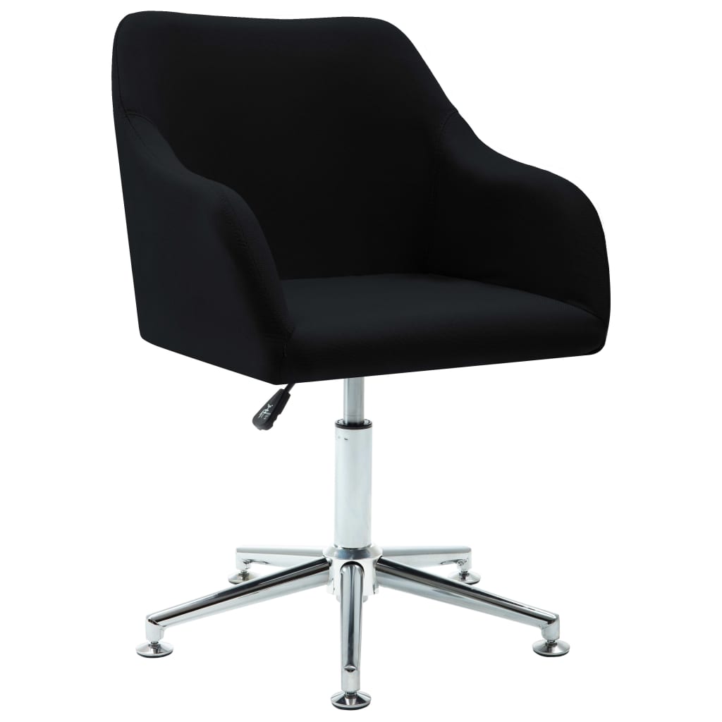 Swivel Dining Chairs 4 pcs Black Fabric