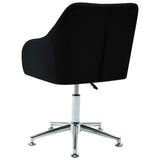 Swivel Dining Chairs 4 pcs Black Fabric