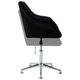 Swivel Dining Chairs 4 pcs Black Fabric