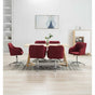 Swivel Dining Chairs 6 pcs Wine Red Fabric