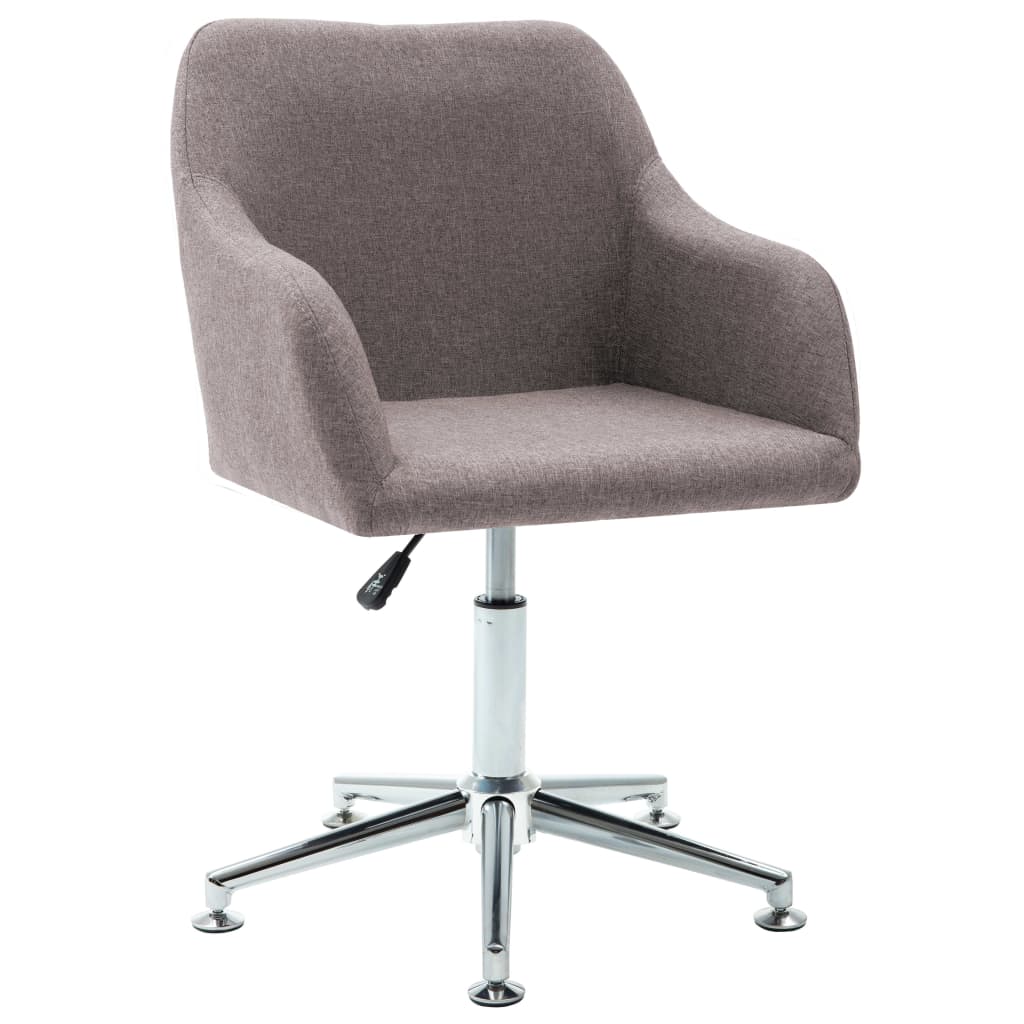 Swivel Dining Chairs 6 pcs Taupe Fabric