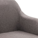 Swivel Dining Chairs 6 pcs Taupe Fabric