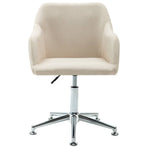 Swivel Office Chair Cream Fabric