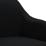 Swivel Office Chair Black Fabric - Rear View