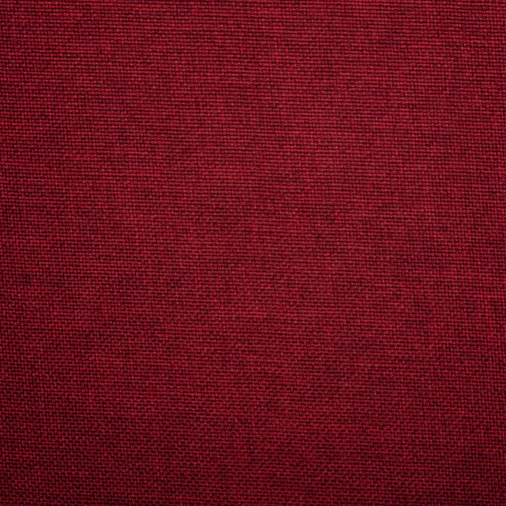 Swivel Office Chair Wine Red Fabric