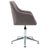 Swivel Office Chair Taupe Fabric - Side View