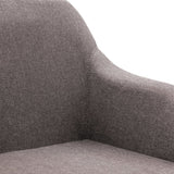 Swivel Office Chair Taupe Fabric - Rear View
