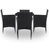 Furniture Set 5 pcs Black