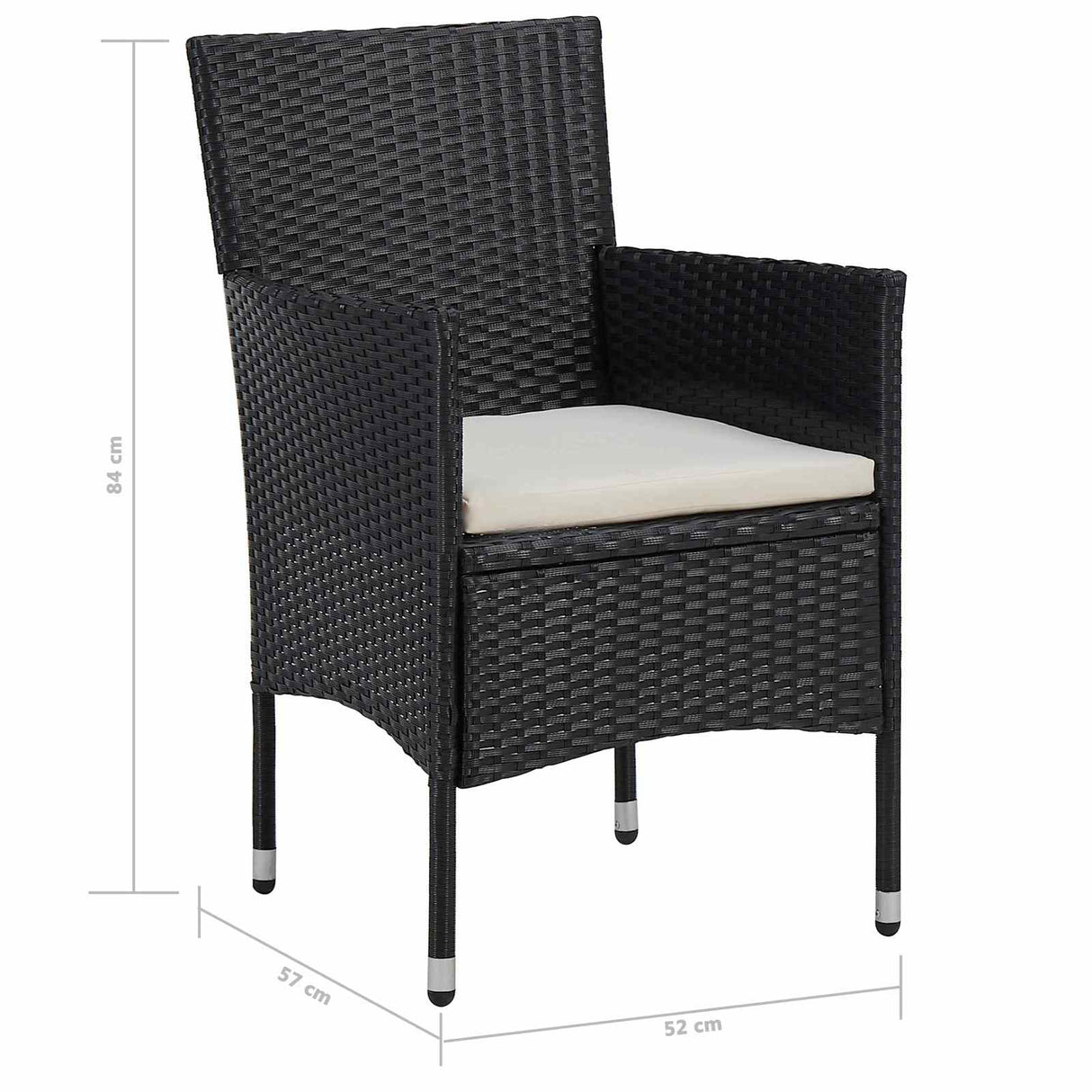 Furniture Set 5 pcs Black