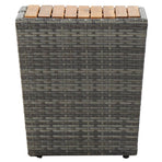 Tea Table Grey 41.5x41.5x43 cm Poly Rattan and Solid Acacia Wood