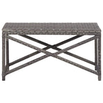 Garden Bench 80 cm Poly Rattan Grey