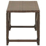 Garden Bench 80 cm Poly Rattan Brown - Side View
