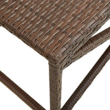 Garden Bench 80 cm Poly Rattan Brown - Top-Down View