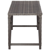 Garden Bench 120 cm Poly Rattan Grey