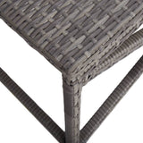 Garden Bench 120 cm Poly Rattan Grey - Top-Down View