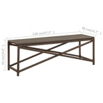 Garden Bench 120 cm Poly Rattan Brown